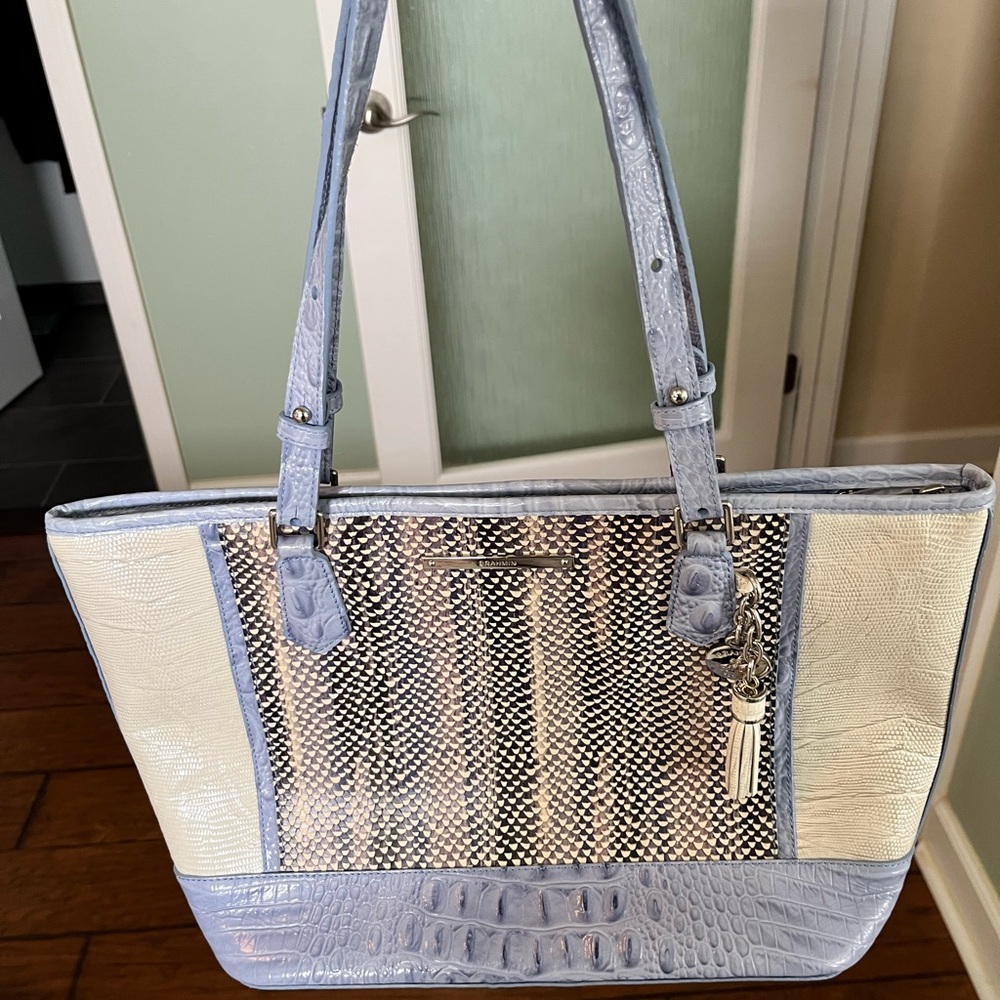 Brahmin Medium Asher Periwinkle Monroe
